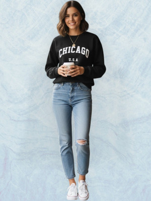 Stylezone Full Sleeve Self Design Women Sweatshirt
