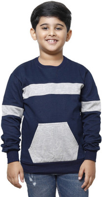 KAVYA Full Sleeve Color Block Boys Sweatshirt