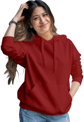 Pwexz Full Sleeve Solid Women Sweatshirt