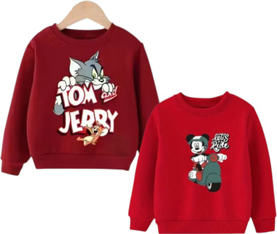 TWOLOVER Full Sleeve Printed Baby Boys & Baby Girls Sweatshirt
