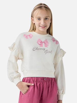 JUNIORS by Babyshop Full Sleeve Printed Girls Sweatshirt