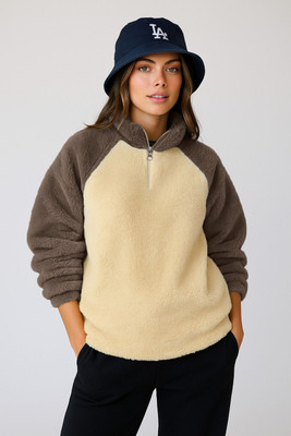 THE DRY STATE Self Design Collared Neck Casual Women Multicolor Sweater
