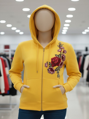 LIHANA Full Sleeve Embroidered Women Sweatshirt