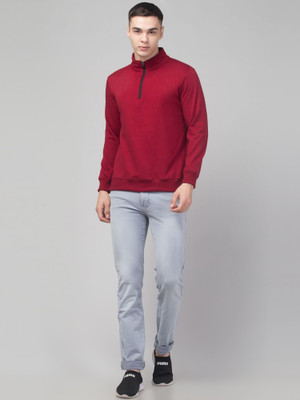 ADIXUS Full Sleeve Solid Men Sweatshirt