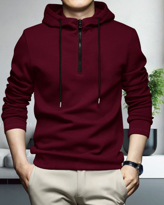 GARBLY Full Sleeve Solid Men Sweatshirt