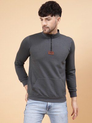 RIGO Full Sleeve Solid Men Sweatshirt