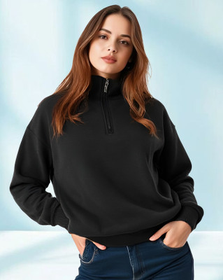 AOOSH Full Sleeve Solid Women Sweatshirt
