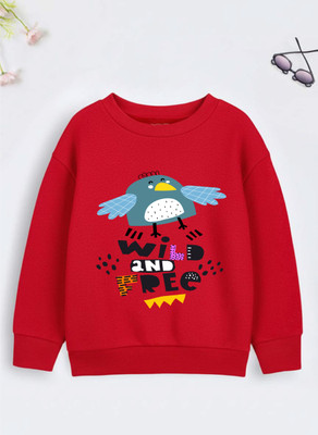 Kids Craft Full Sleeve Self Design Girls Reversible Sweatshirt