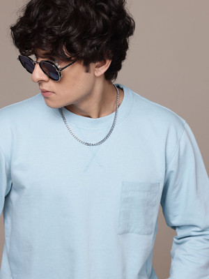 Roadster Full Sleeve Solid Men Sweatshirt