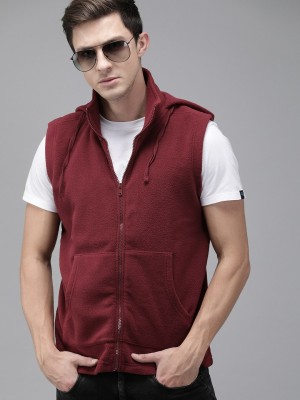 Roadster Sleeveless Solid Men Sweatshirt