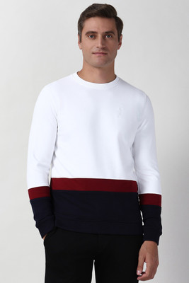 PETER ENGLAND Full Sleeve Color Block Men Sweatshirt