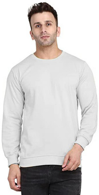 INKKR Full Sleeve Solid Men Sweatshirt