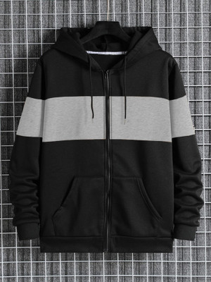 Bayfog Full Sleeve Color Block Men Sweatshirt