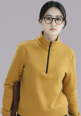 Kasendra Full Sleeve Solid Women Sweatshirt