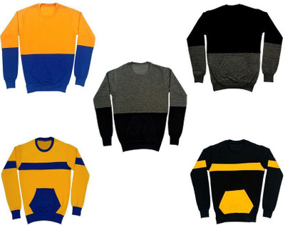 AE Trends Full Sleeve Color Block Boys Sweatshirt