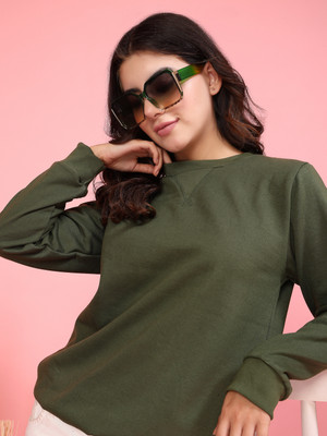 RIGO Full Sleeve Solid Women Sweatshirt