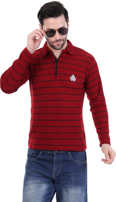 Marc Luarente Full Sleeve Striped Men Sweatshirt