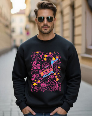 AOOSH Full Sleeve Graphic Print Men Sweatshirt