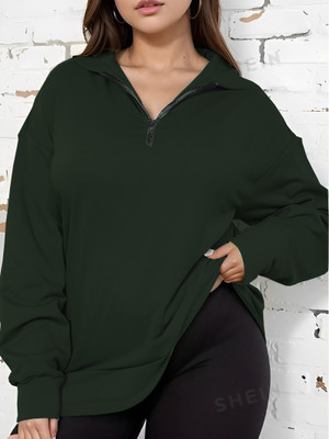 Kintu Parantu Full Sleeve Solid Women Sweatshirt