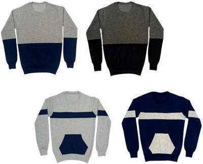 AE Trends Full Sleeve Color Block Boys Sweatshirt