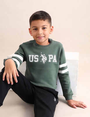 U.S. POLO ASSN. Full Sleeve Graphic Print Baby Boys Sweatshirt