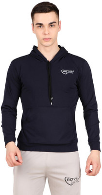 Royal spin Full Sleeve Solid Men Sweatshirt