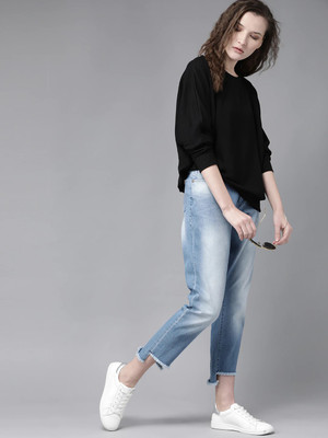 Roadster Full Sleeve Solid Women Sweatshirt