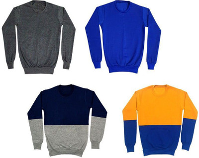 AE Trends Full Sleeve Color Block Boys Sweatshirt