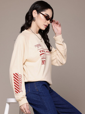 Roadster Full Sleeve Printed Women Sweatshirt