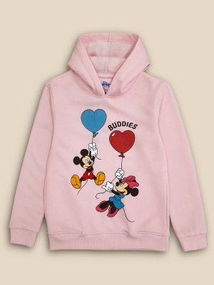 Mickey & Friends By Kidsville Full Sleeve Printed Girls Sweatshirt