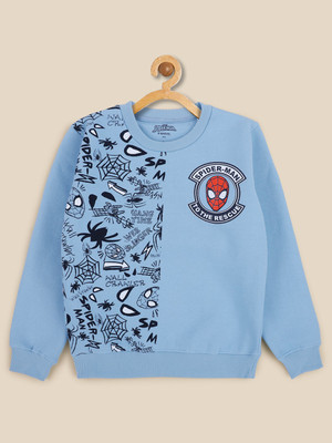 Spiderman By Kidsville Full Sleeve Graphic Print Boys Sweatshirt