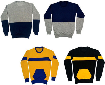 AE Trends Full Sleeve Color Block Boys Sweatshirt