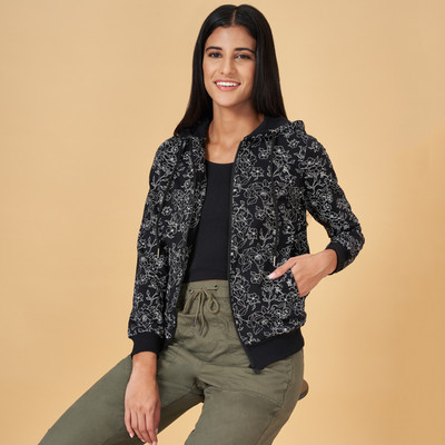 Honey By Pantaloons Full Sleeve Printed Women Reversible Sweatshirt