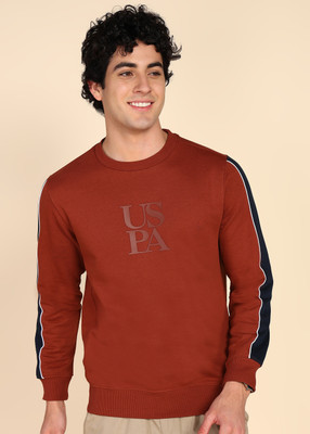 U.S. POLO ASSN. Full Sleeve Color Block Men Sweatshirt