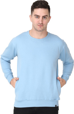 T-STORE Full Sleeve Solid Men Sweatshirt