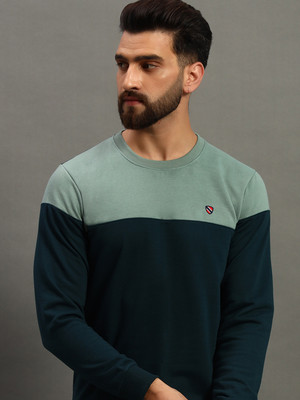 Merriment Full Sleeve Color Block Men Sweatshirt