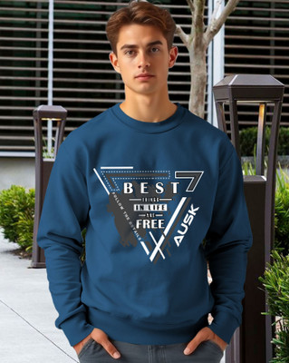 AUSK Full Sleeve Graphic Print Men Sweatshirt