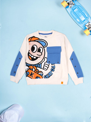 KiddoPanti Full Sleeve Printed Boys Sweatshirt