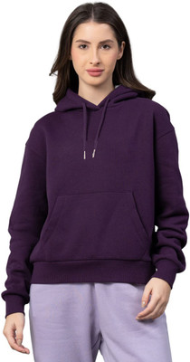 PickPok Full Sleeve Solid Women Sweatshirt