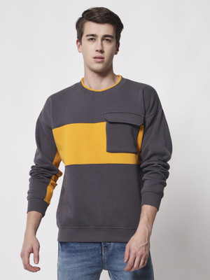 HOLDIT Full Sleeve Color Block Men Sweatshirt