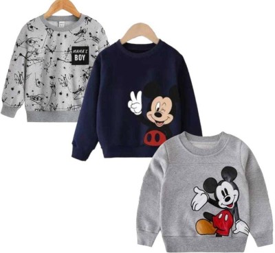 AADHYA FASHION Full Sleeve Printed Baby Boys Sweatshirt