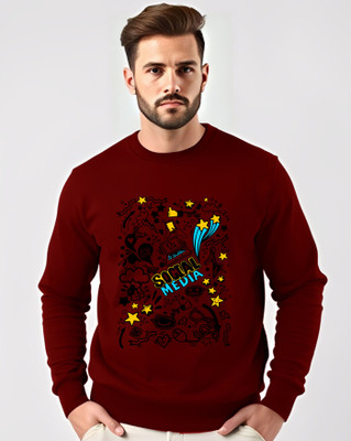 AOOSH Full Sleeve Graphic Print Men Sweatshirt