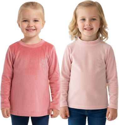 salvia Full Sleeve Solid Girls Sweatshirt