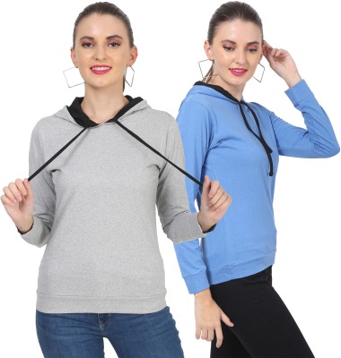 DIAZ Full Sleeve Solid Women Sweatshirt