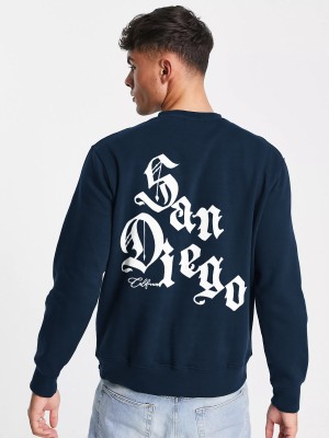 Jump Cuts Full Sleeve Printed Men Sweatshirt