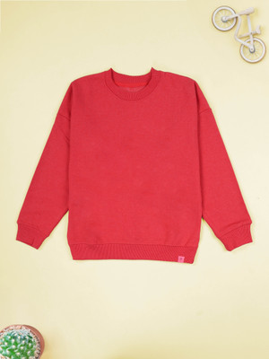 KiddoPanti Full Sleeve Solid Boys Sweatshirt