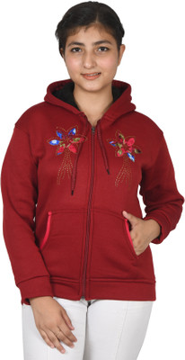 DIMSYCOLLECTION Full Sleeve Self Design Girls Sweatshirt