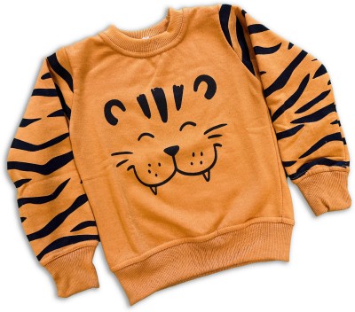 Teenyberry Full Sleeve Animal Print Boys & Girls Sweatshirt