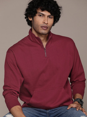 Roadster Full Sleeve Solid Men Sweatshirt
