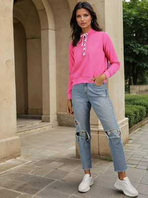 KOTTY Full Sleeve Solid Women Sweatshirt